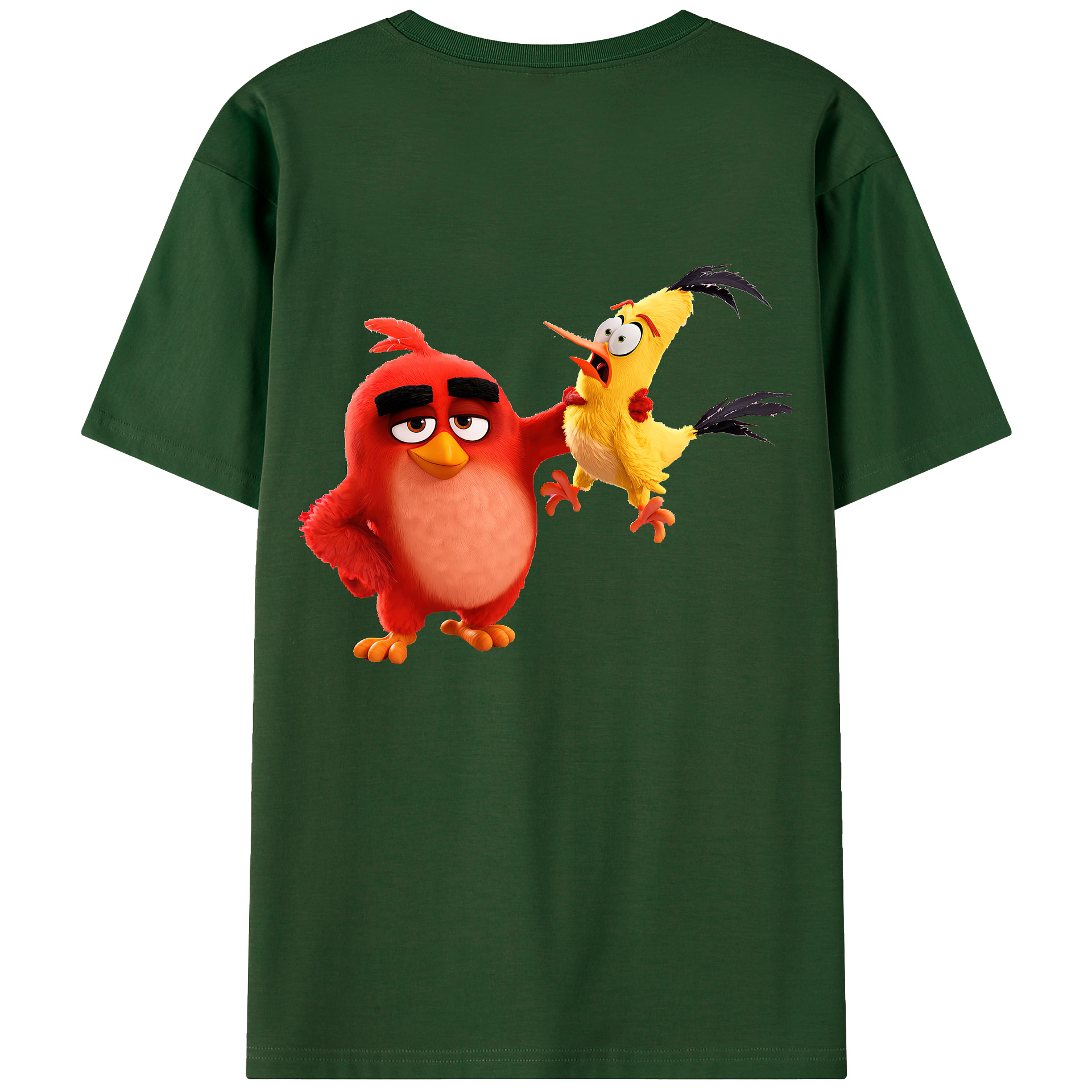 （画像用） Angry Birds アングリーバード 綿100％半袖Tシャツ（背面プリント）